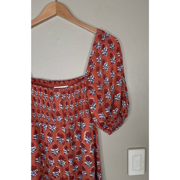 Emerson Fry India Collection Santiago 3 Maxi Dress Carmen Flowers Satin XS/S - Picture 8 of 12